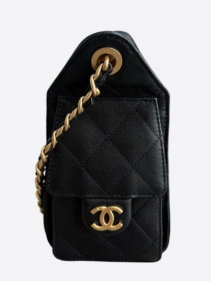 Chanel Black Caviar Quilted Small 25 Bag