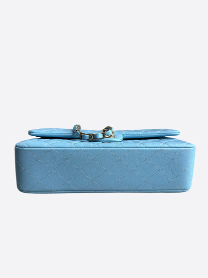 Chanel Blue Caviar Quilted Medium Flap Bag