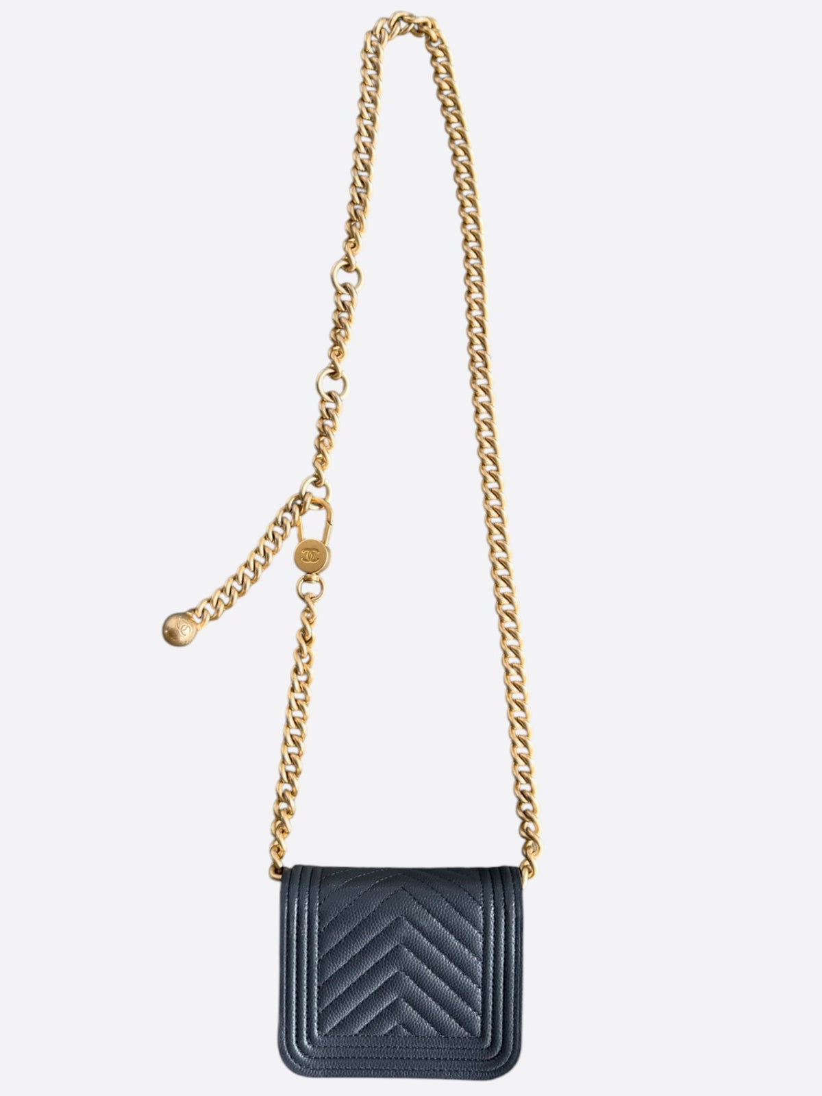Chanel Black Quilted Caviar Boy Belt Bag