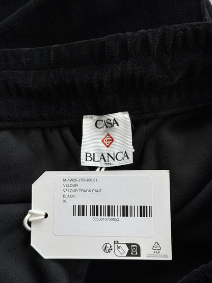 Casablanca Black & Gradient Embroidered Logo Velour Sweatpants