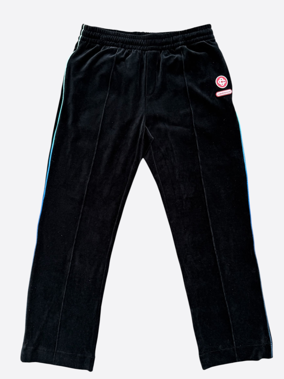 Casablanca Black & Gradient Embroidered Logo Velour Sweatpants