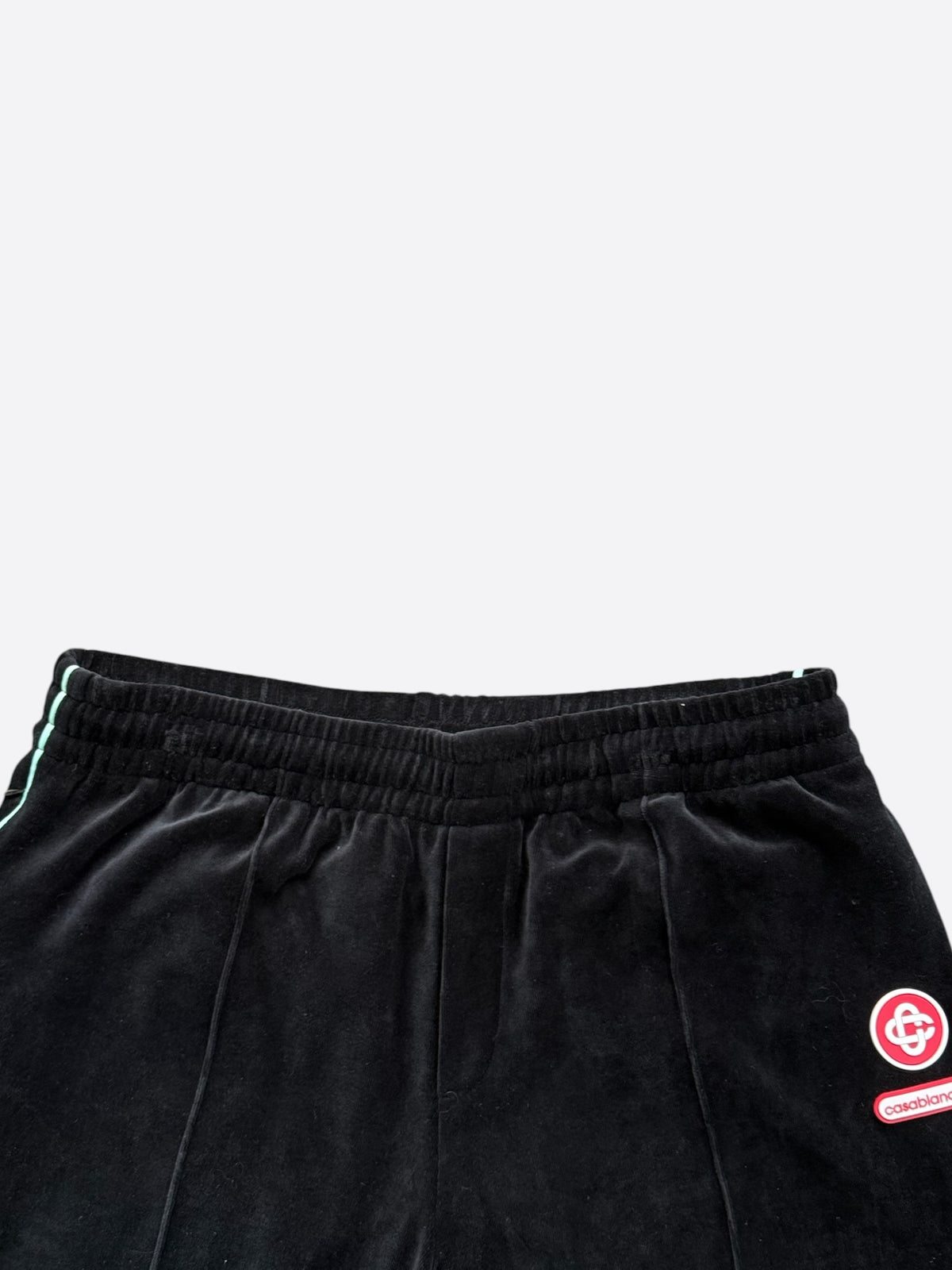 Casablanca Black & Gradient Embroidered Logo Velour Sweatpants