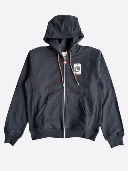 Casablanca Black Sunset Valley Logo Zip Up Hoodie