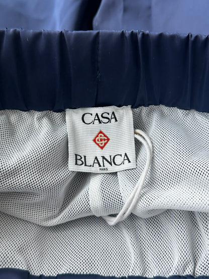 Casablanca Navy, Blue & Green Striped Swim Shorts