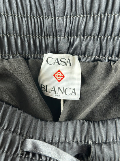 Casablanca Black & Multicolor Blades Graphic Silk Shorts