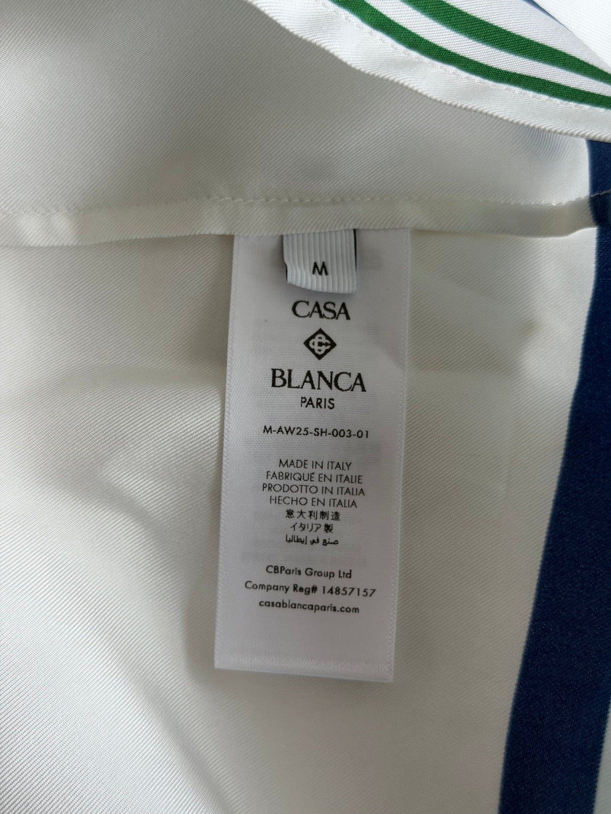 Casablanca White & Multicolor Tennis Mascot Silk Button Up Shirt