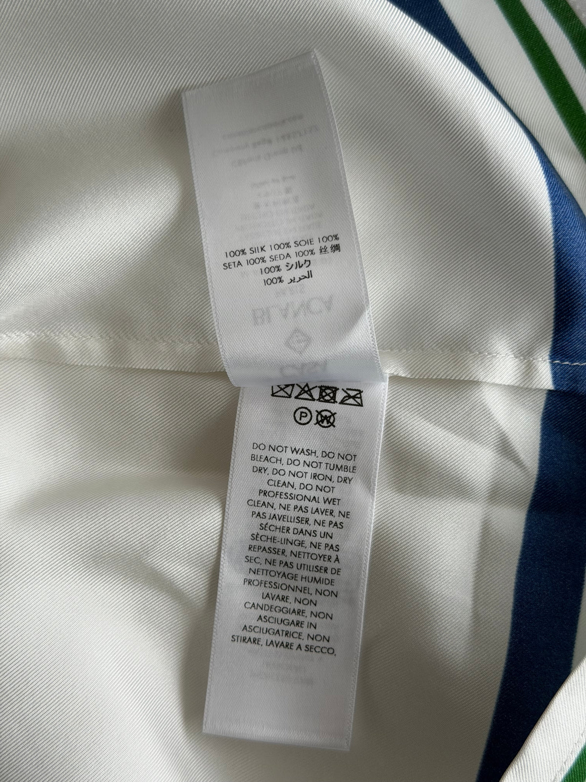 Casablanca White & Multicolor Tennis Mascot Silk Button Up Shirt