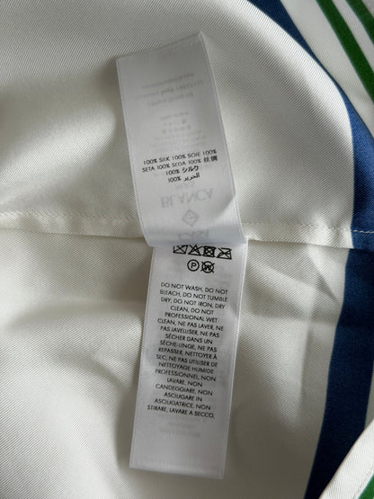 Casablanca White & Multicolor Tennis Mascot Silk Button Up Shirt
