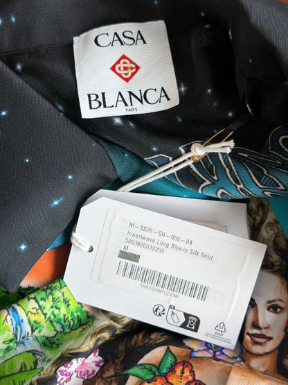 Casablanca Black & Multicolor Innocence Silk Button Up Shirt