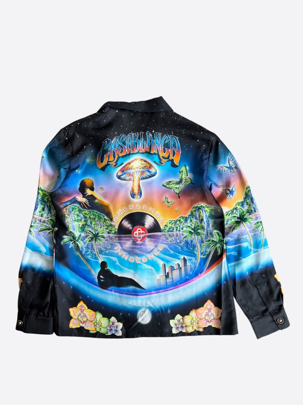 Casablanca Black & Multicolor Innocence Silk Button Up Shirt