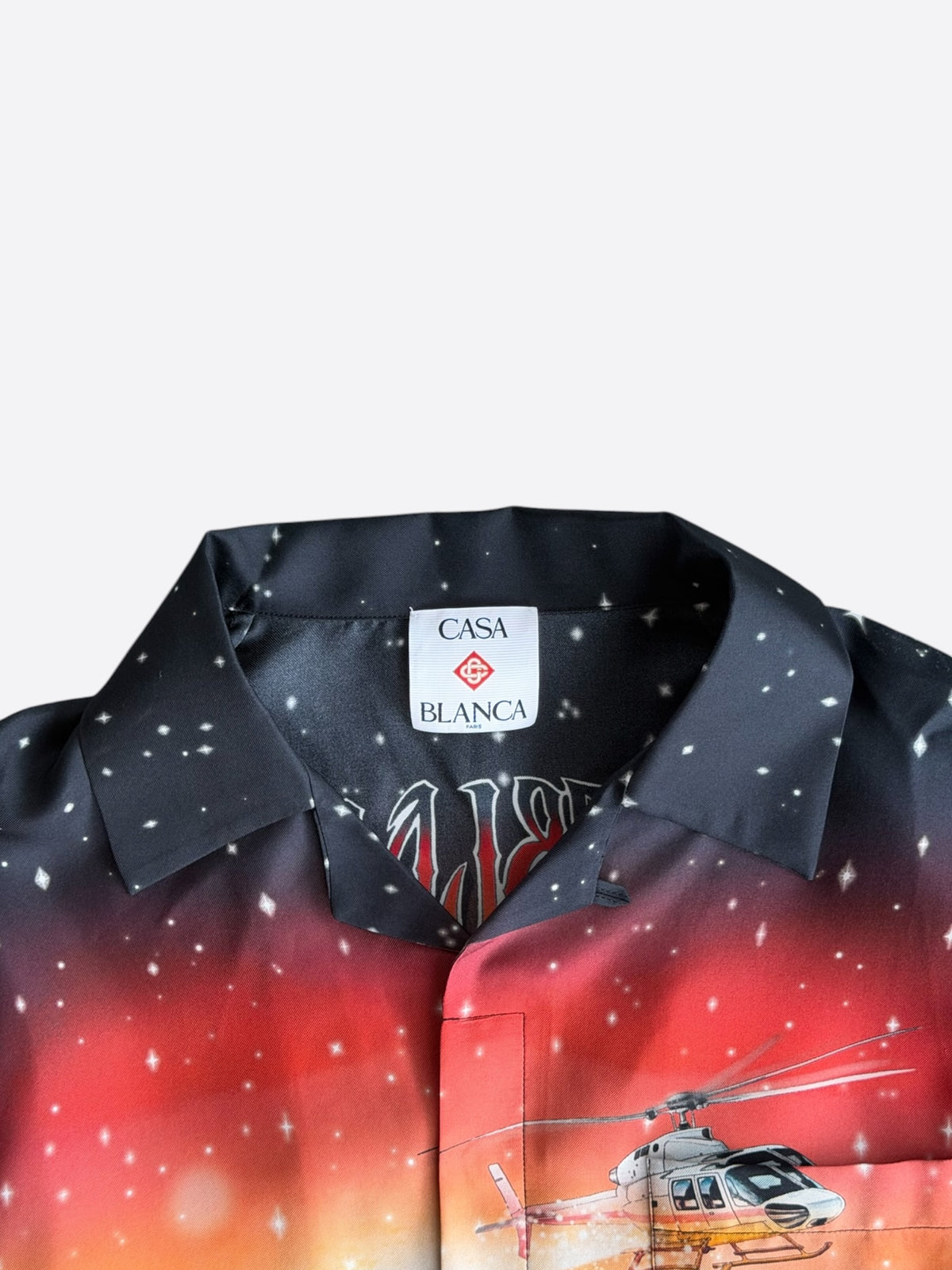 Casablanca Black & Multicolor Ski Graphic Silk Button Up Shirt