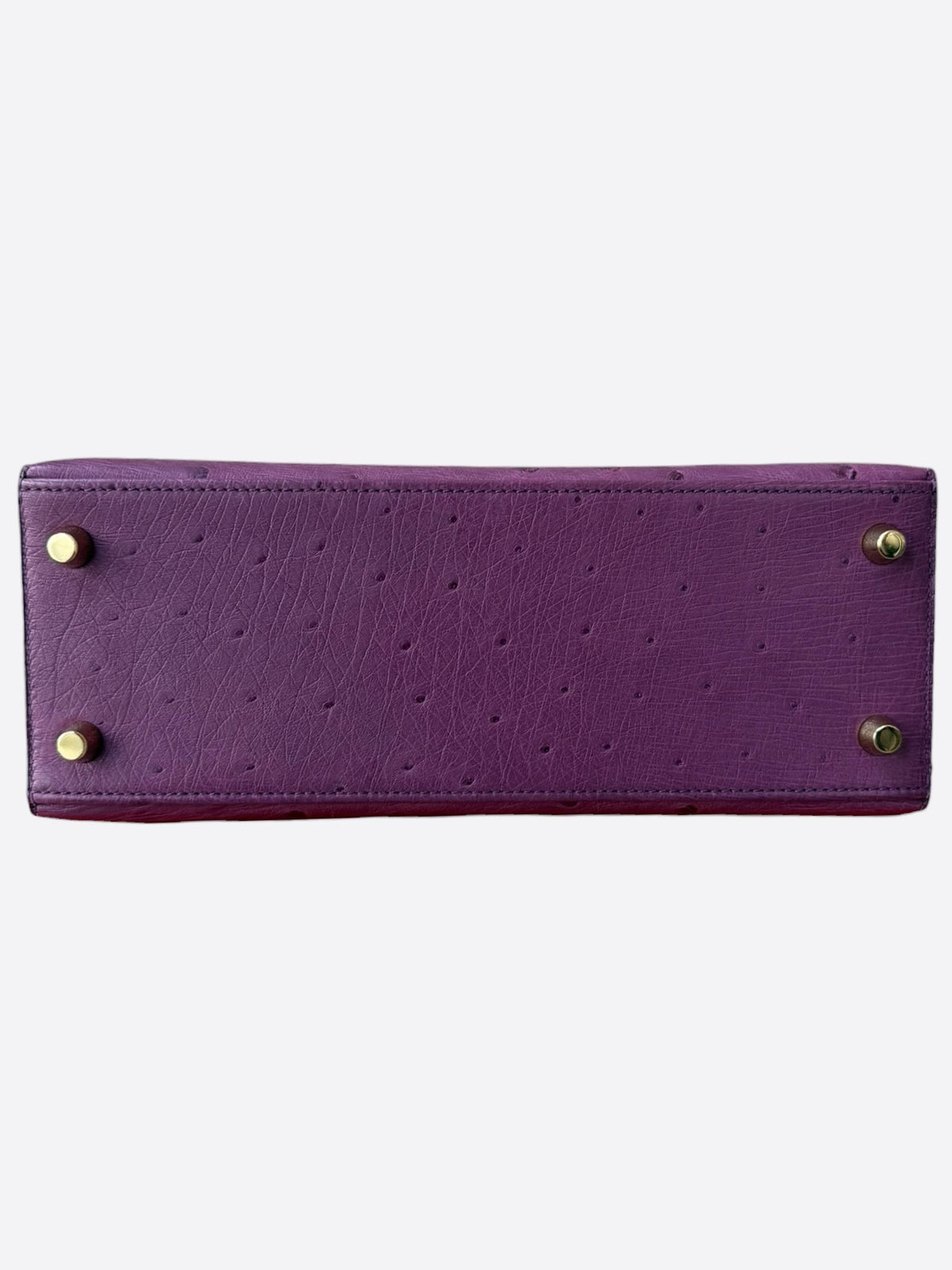 Hermès Purple Ostrich & Gold Hardware Kelly 25