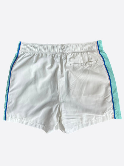 Casablanca White & Blue Striped Windbreaker Shorts