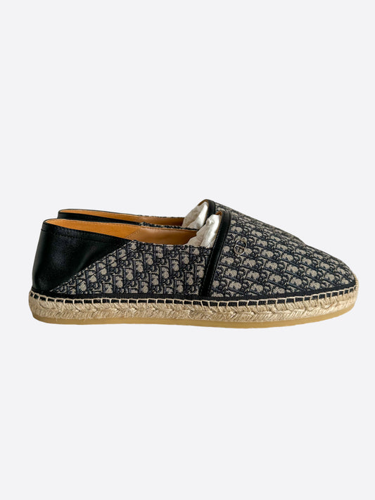 Dior Beige & Blue Oblique Espadrille