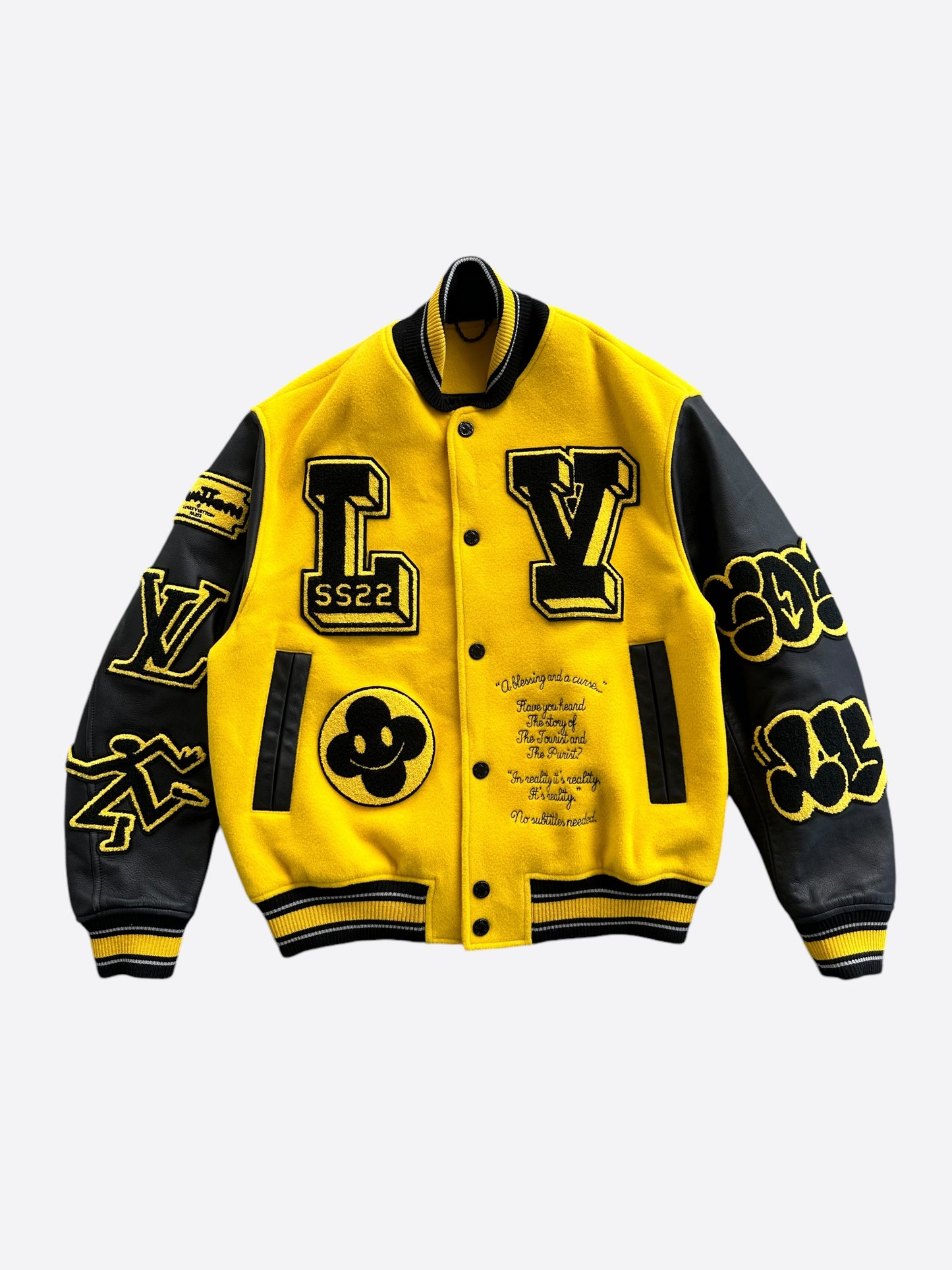 Louis Vuitton Black & Yellow Varsity Jacket