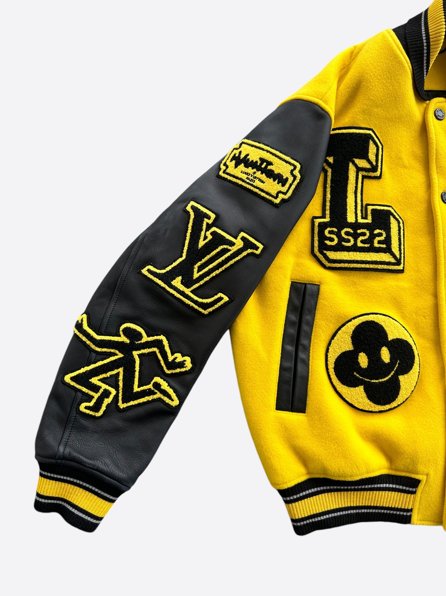 Louis Vuitton Black & Yellow Varsity Jacket