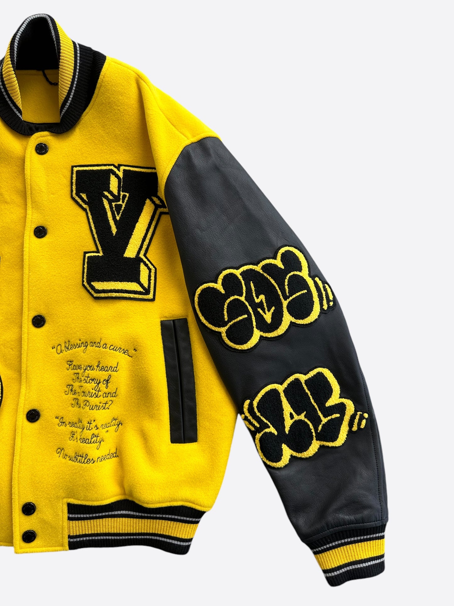 Louis Vuitton Black & Yellow Varsity Jacket