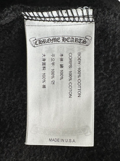 Chrome Hearts Black & White Miami Horseshoe Logo Zip Up Hoodie
