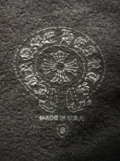Chrome Hearts Black & White Miami Horseshoe Logo Zip Up Hoodie