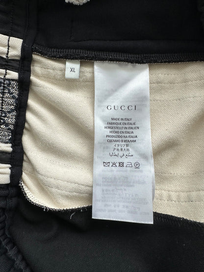 Gucci Black GG Monogram Striped Trackpants