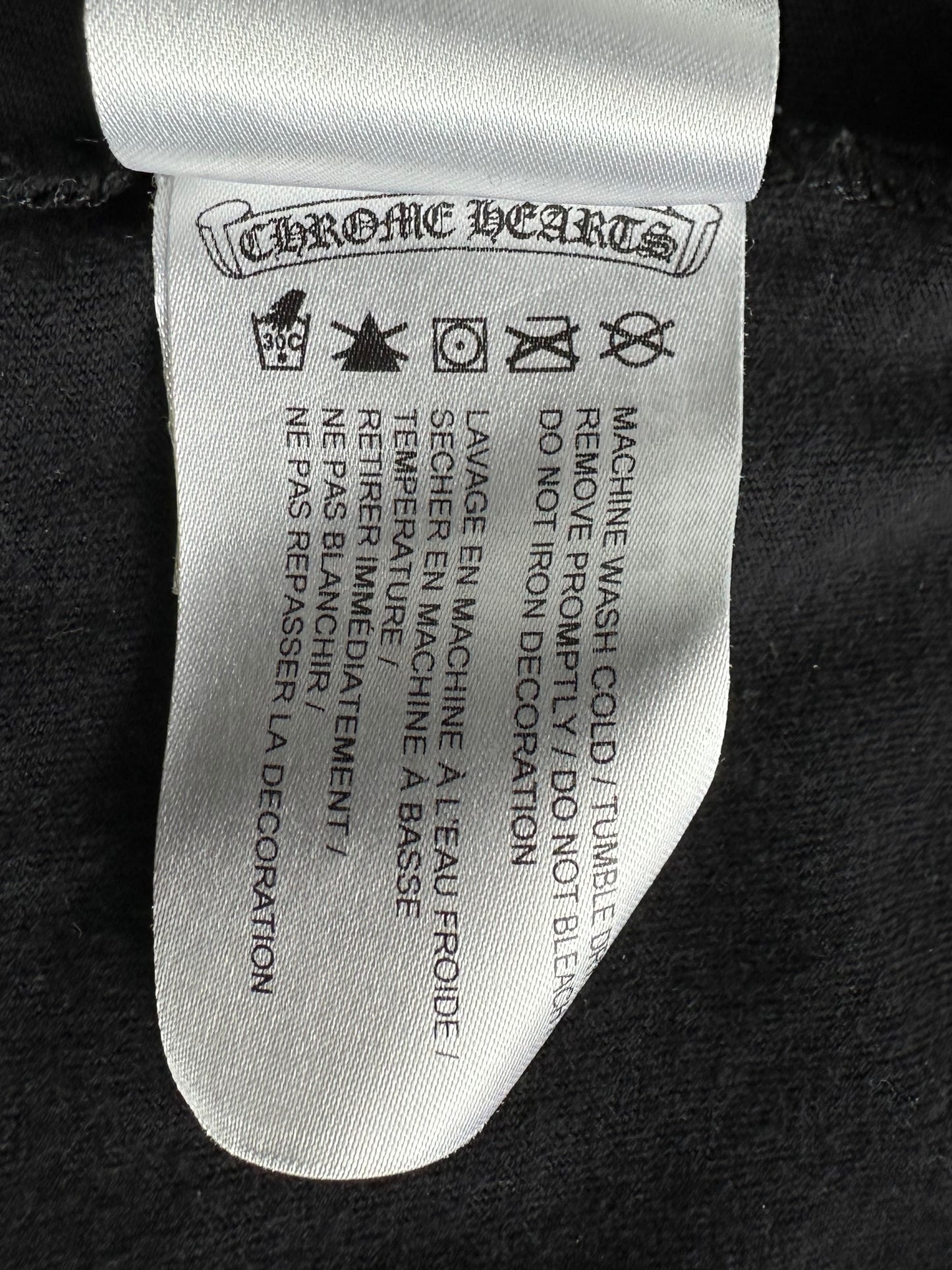 Chrome Hearts Black & White Scroll Logo Longsleeve T-Shirt