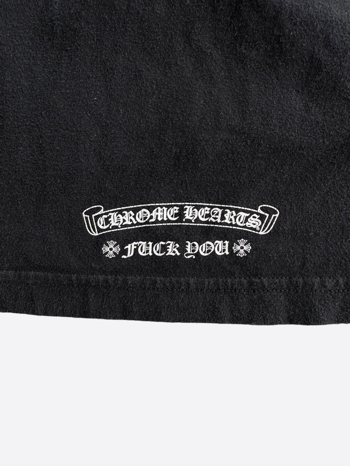 Chrome Hearts Black & White Scroll Logo Longsleeve T-Shirt