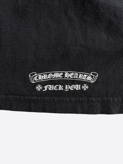 Chrome Hearts Black & White Scroll Logo Longsleeve T-Shirt