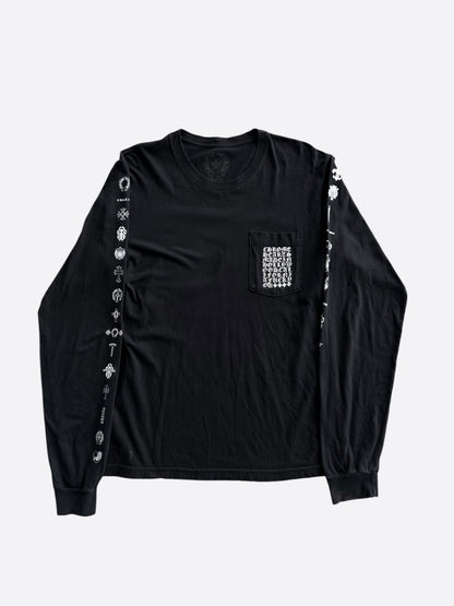 Chrome Hearts Black & White Logos Longsleeve T-Shirt