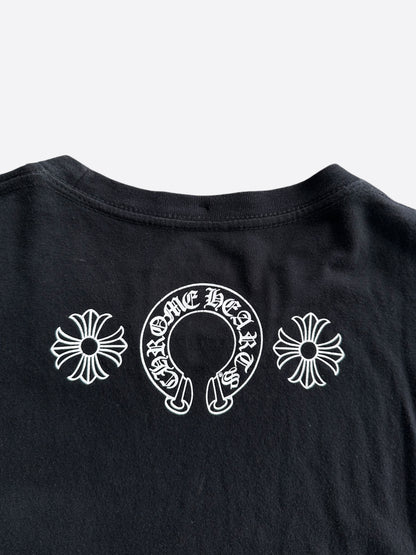 Chrome Hearts Black & White Logos Longsleeve T-Shirt