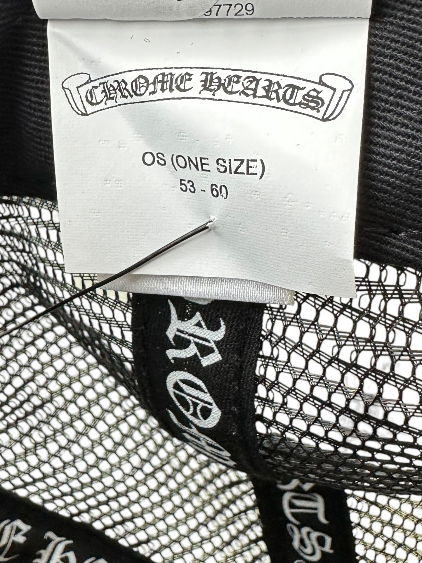 Chrome Hearts Black & White Miami Trucker Hat