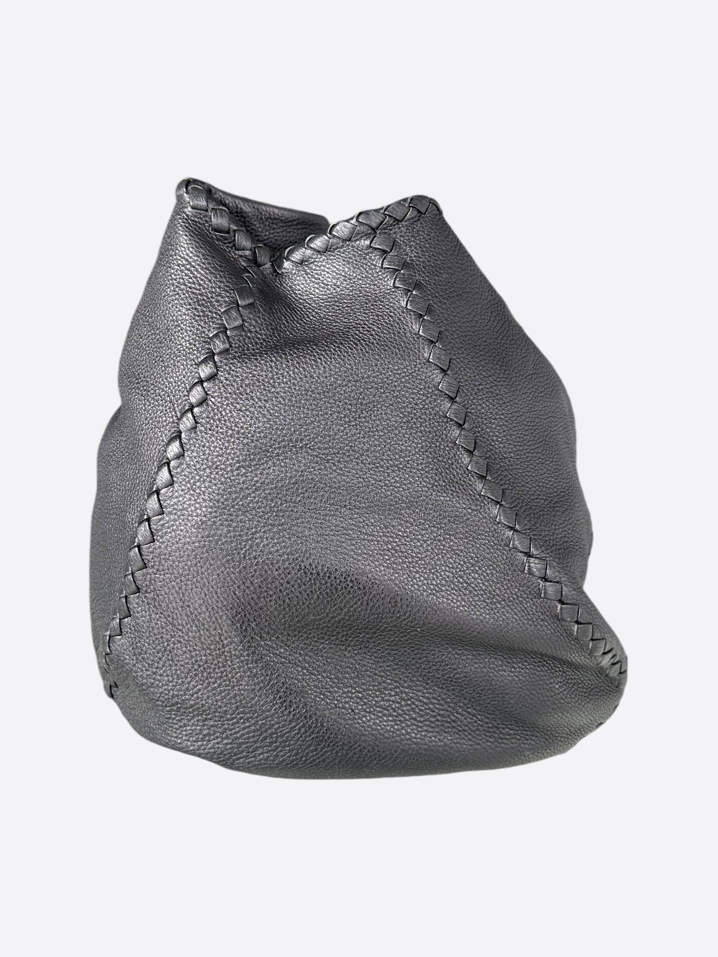 Bottega Veneta Black Leather Cervo Large Hobo Bag