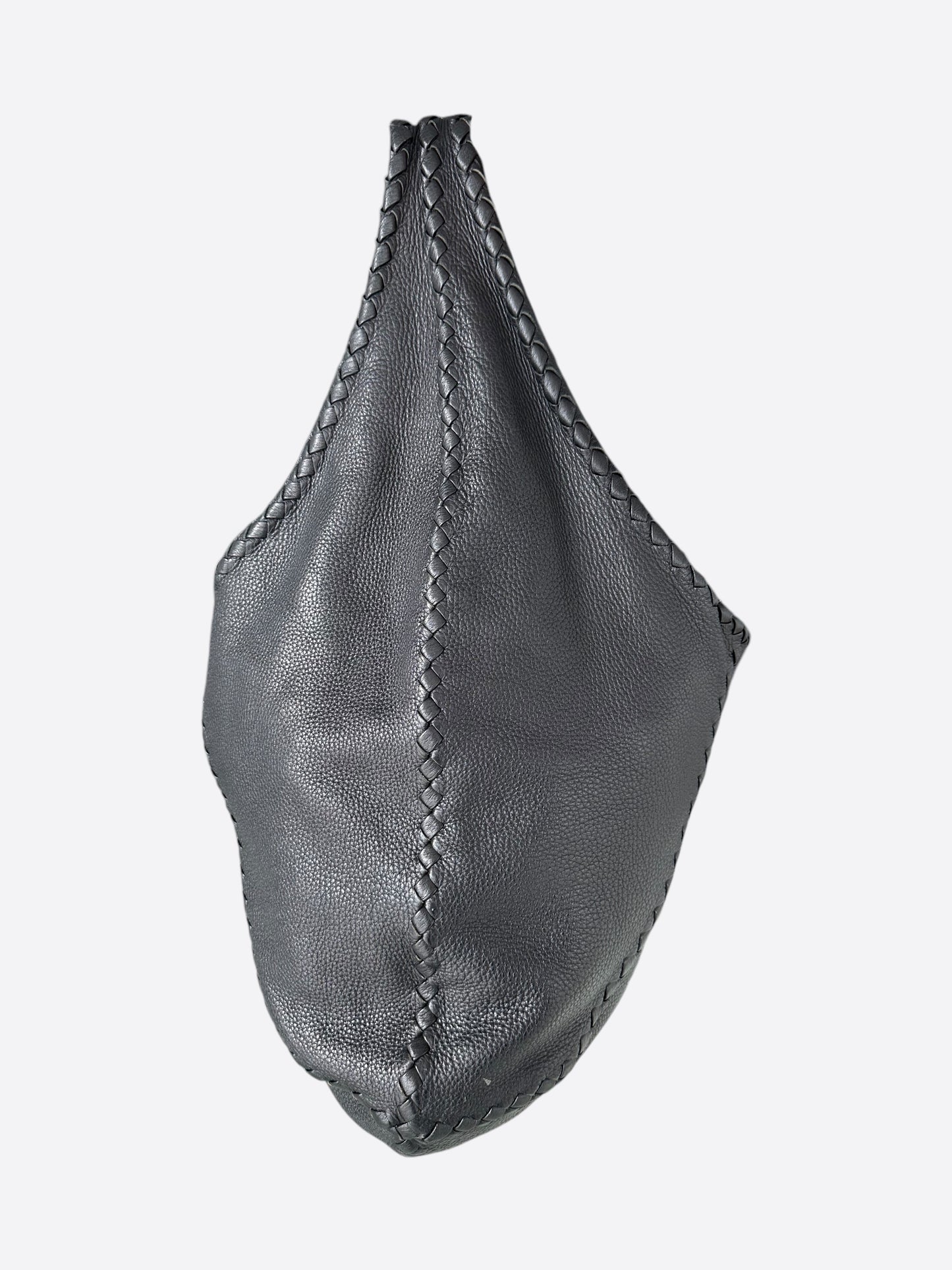 Bottega Veneta Black Leather Cervo Large Hobo Bag