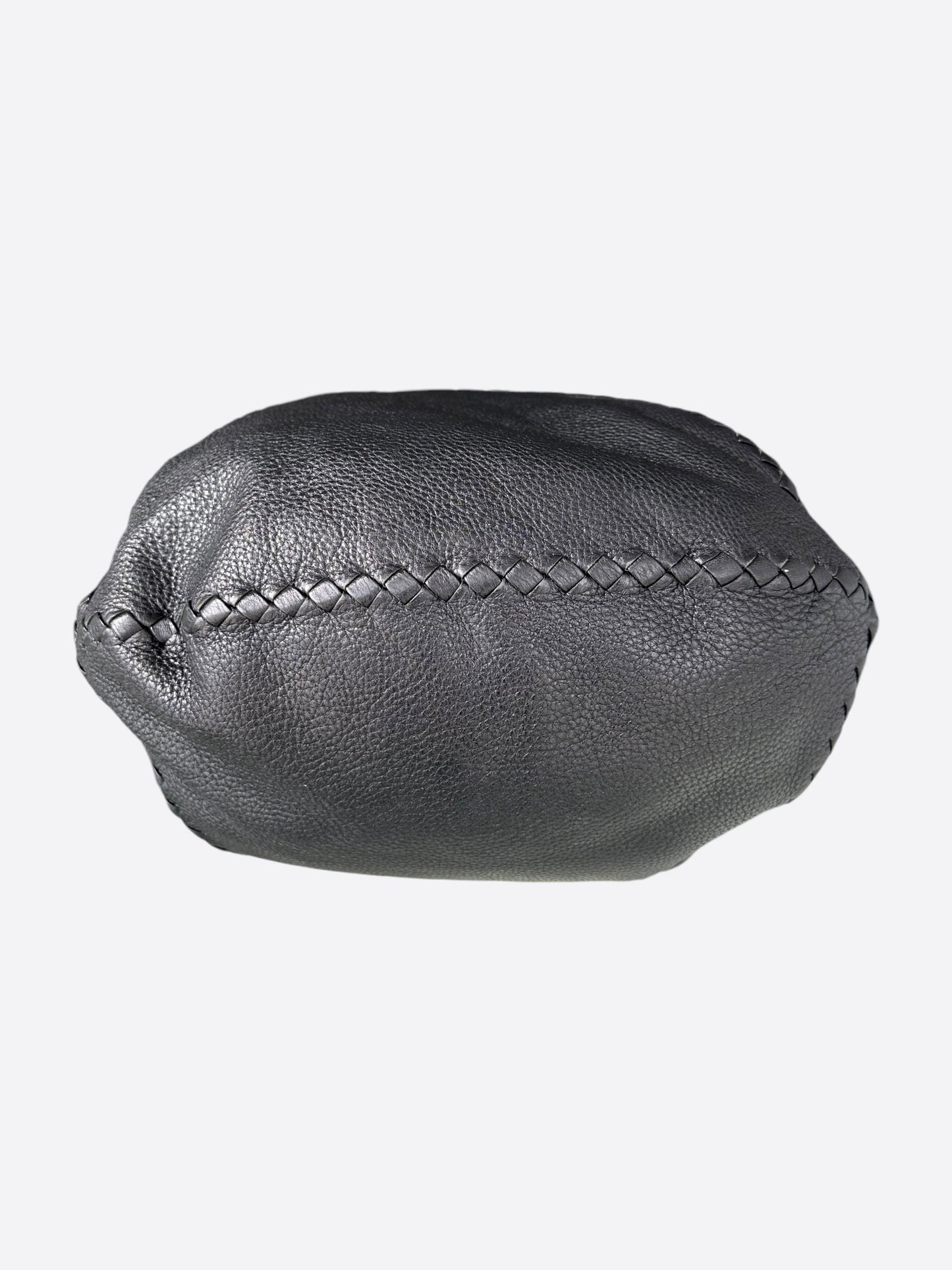 Bottega Veneta Black Leather Cervo Large Hobo Bag