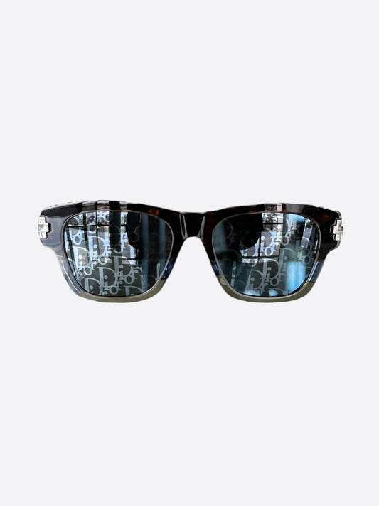 Dior Dark Havana Blue Oblique Sunglasses