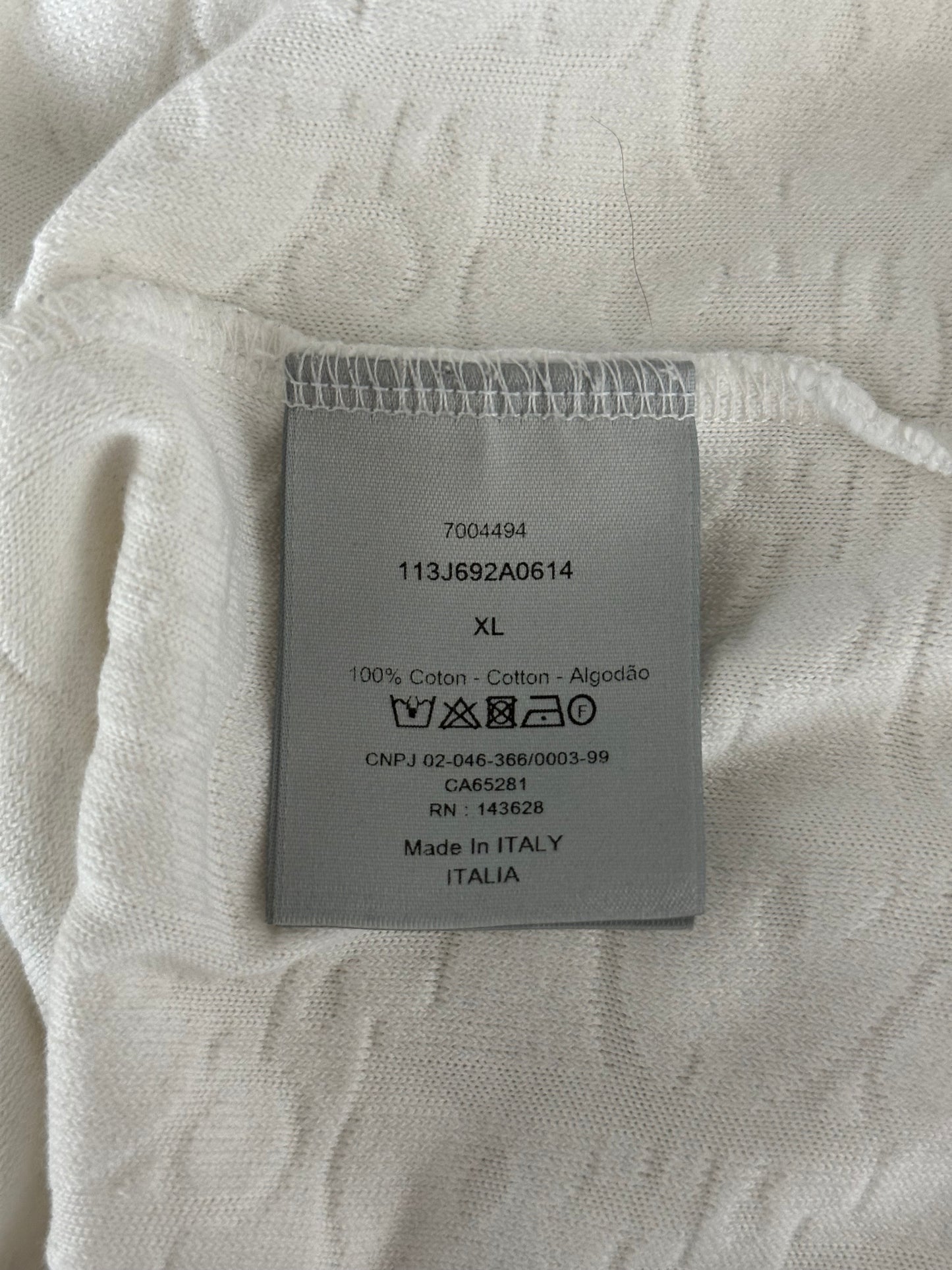 Dior White Oblique Towel T-Shirt