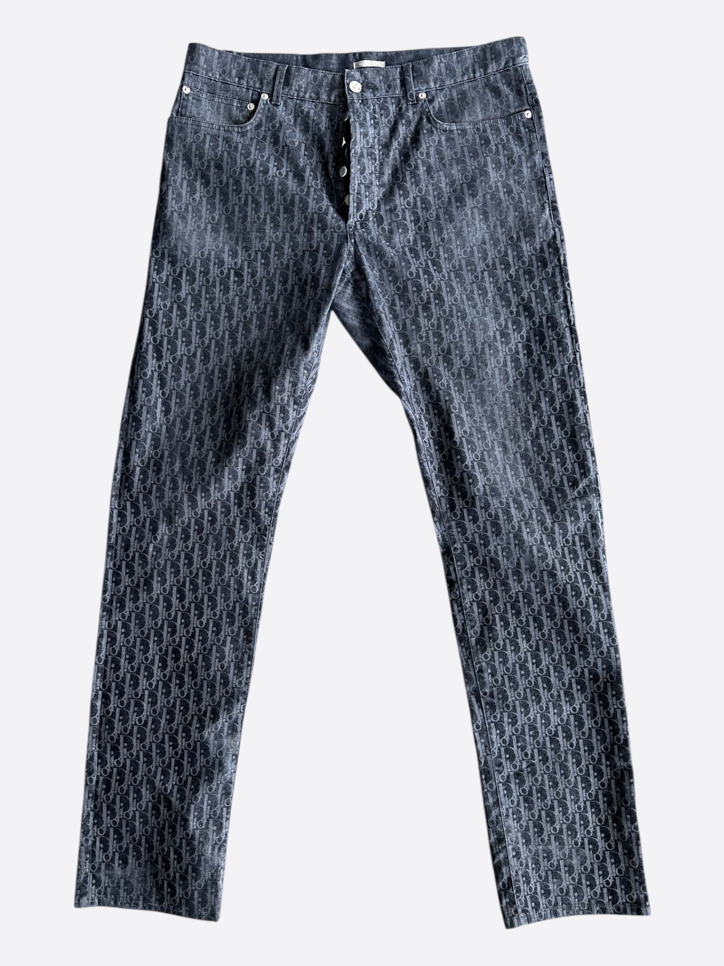 Dior Dark Blue Oblique Slim Jeans