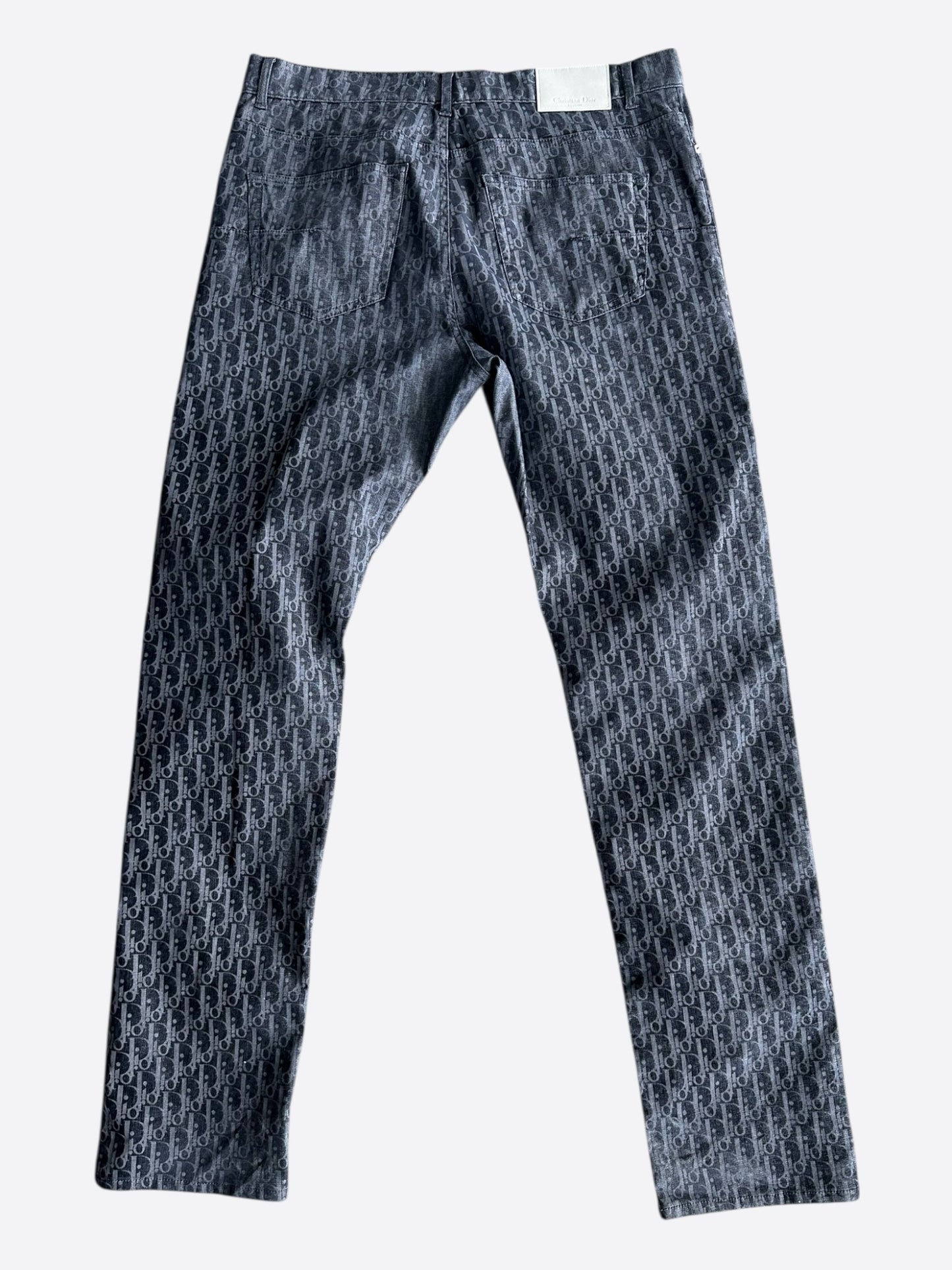 Dior Dark Blue Oblique Slim Jeans
