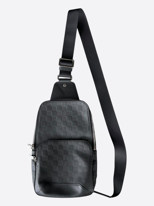 Louis Vuitton Black Damier Infini Leather Avenue Sling Bag