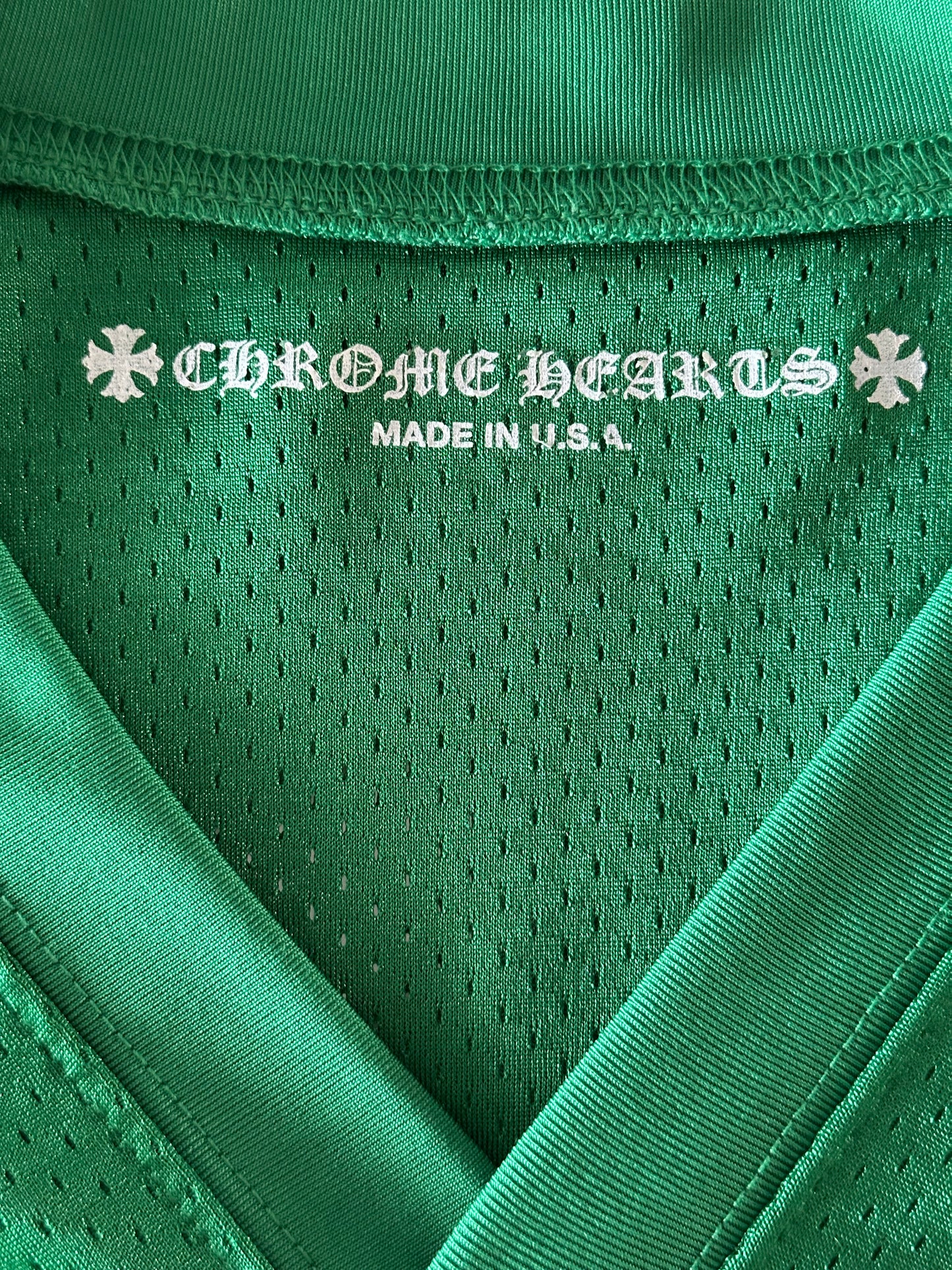 Chrome Hearts Green & Yellow Floral Nylon Mesh Longsleeve Jersey