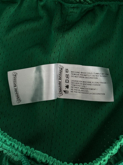 Chrome Hearts Green & Yellow Logo Mesh Shorts