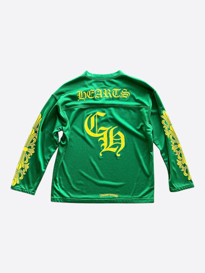 Chrome Hearts Green & Yellow Floral Nylon Mesh Longsleeve Jersey