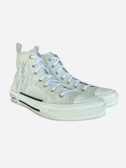 Dior Oblique White Hightop B23 Sneakers