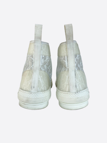 Dior Oblique White Hightop B23 Sneakers