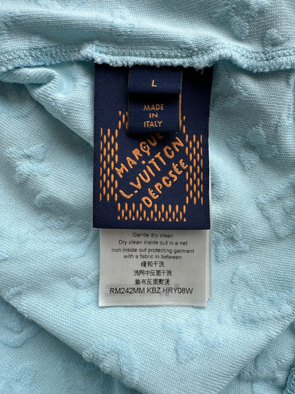 Louis Vuitton Tyler Blue Monogram Polo Sweater