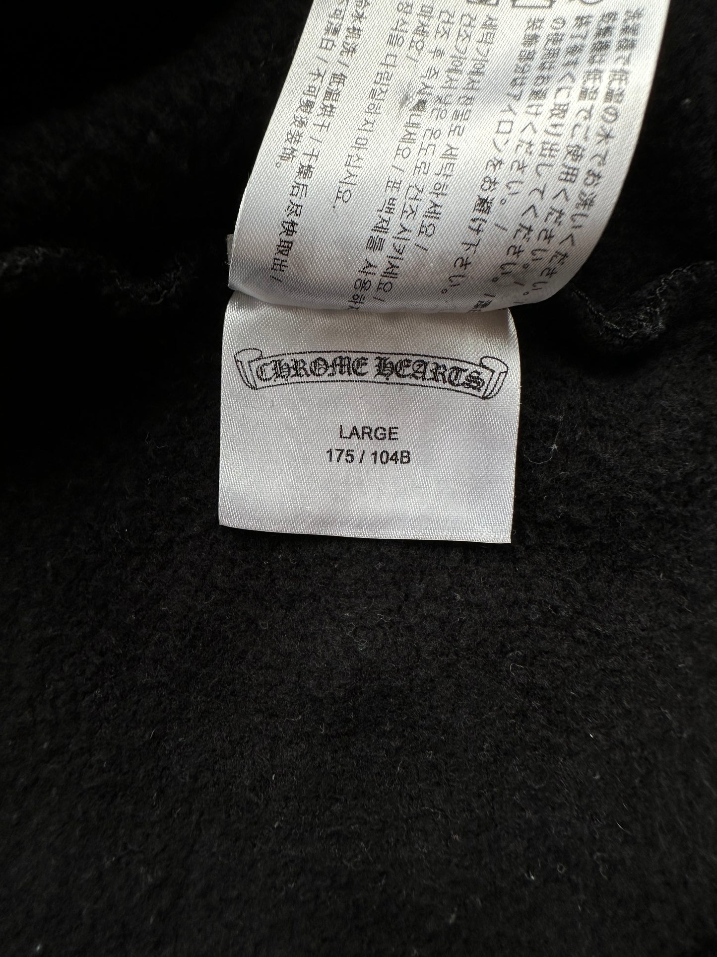 Chrome Hearts Black & White Scroll Logo Hoodie