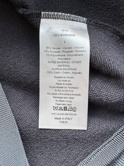 Dior Daniel Arsham Blue Embossed Metallic Logo Hoodie