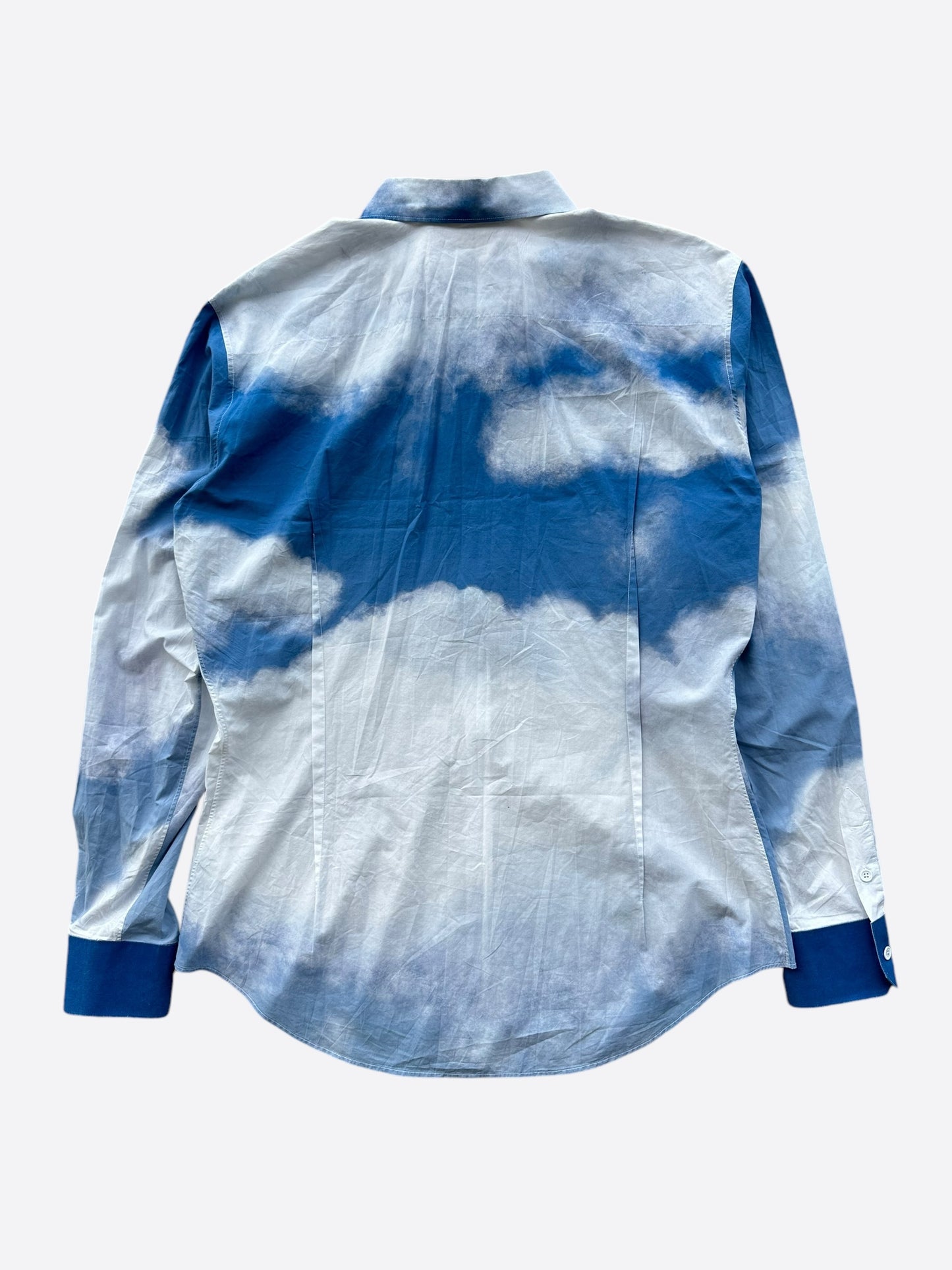 Louis Vuitton Blue & White Cloud Logo Button Up Shirt