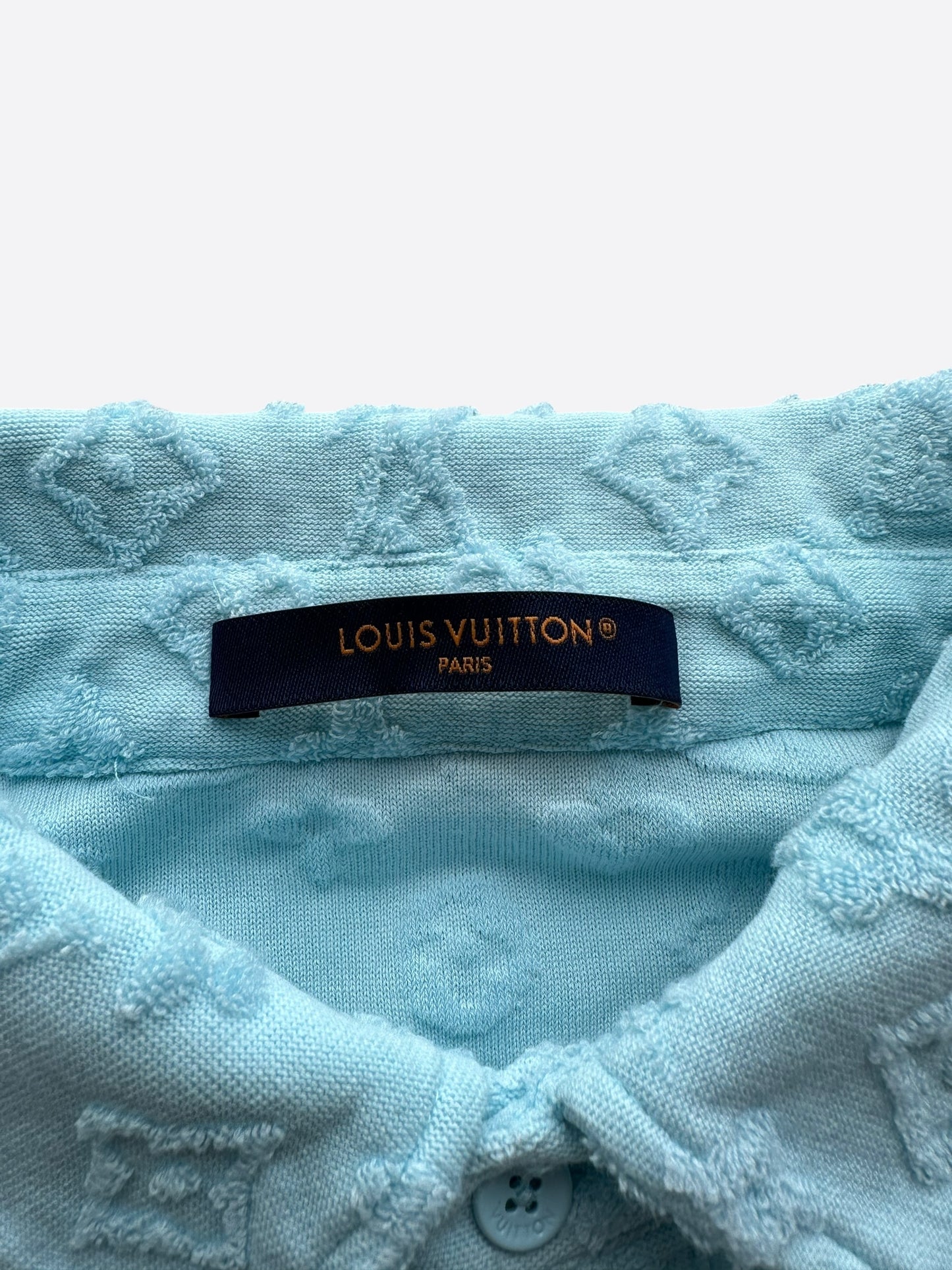 Louis Vuitton Tyler Blue Monogram Polo Sweater