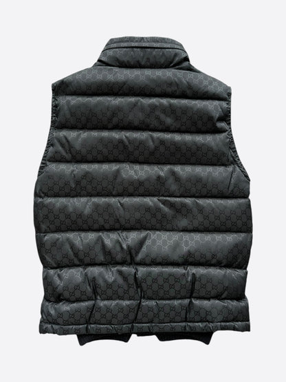 Gucci Black GG Monogram Puffer Vest