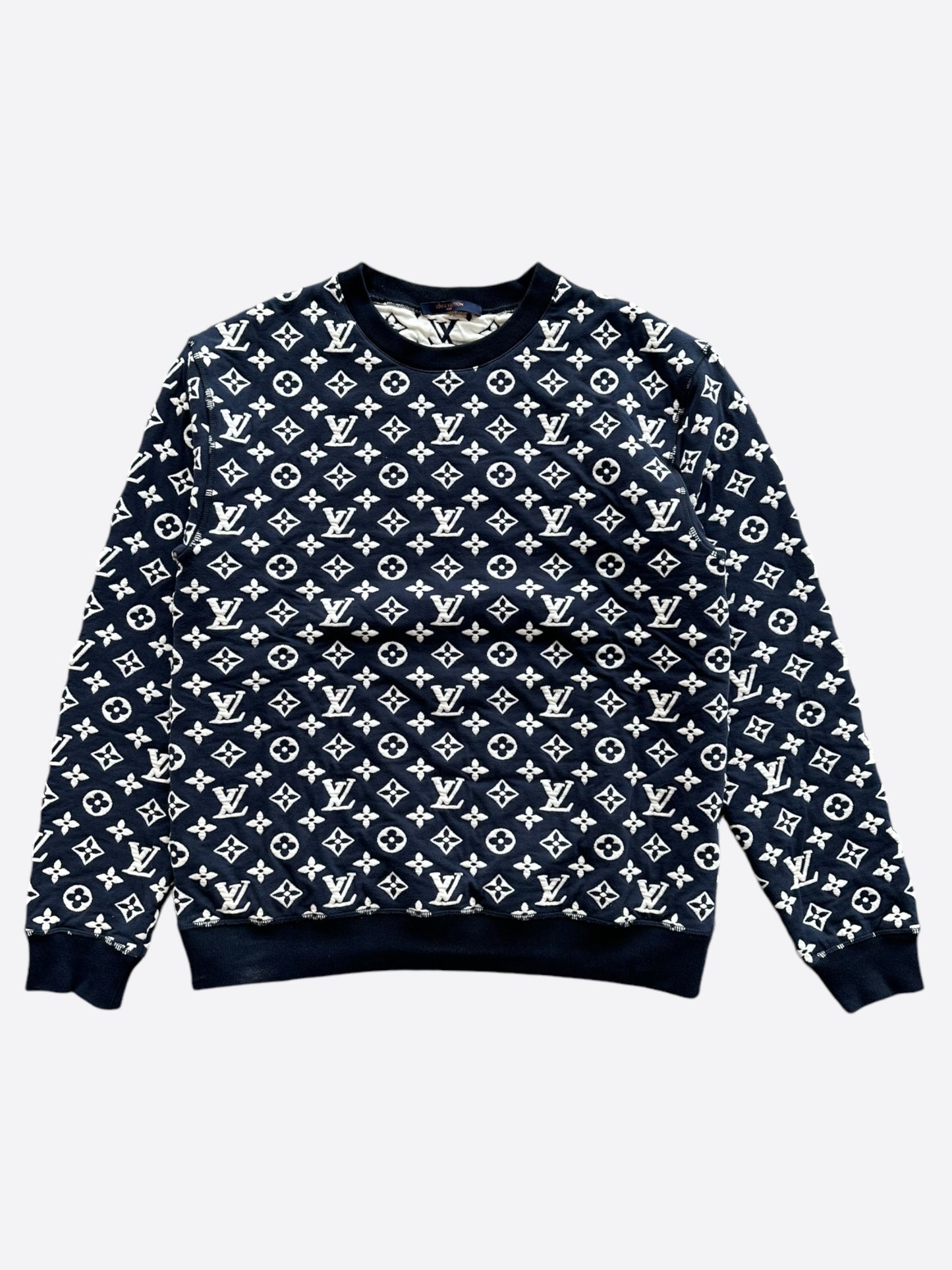 Louis Vuitton Navy & White Monogram Sweater